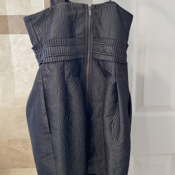 BCBG one shoulder gun metal grey cocktail dress - Picture 5 of 5